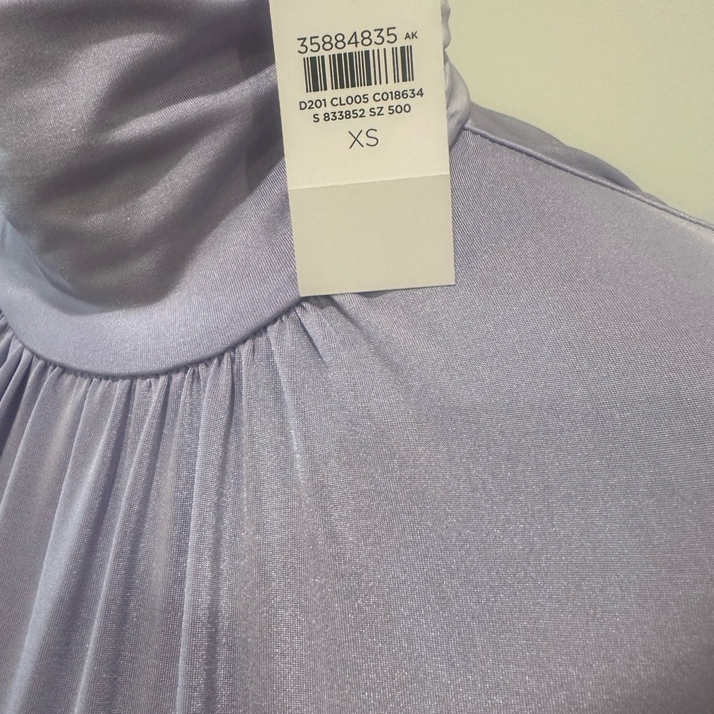 Ann Taylor Lilac Mock Neck Long Sleeve Top | Size XS - Picture 2 of 4